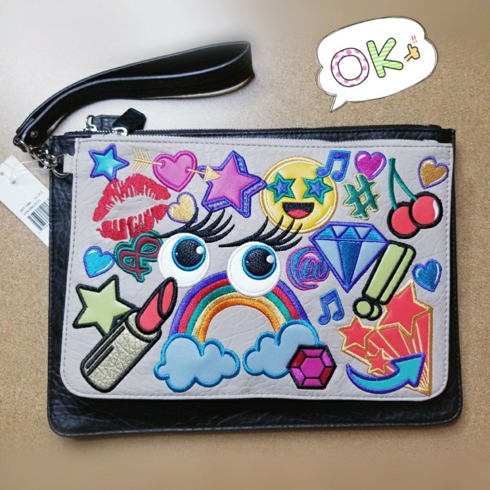 Kawaii Emoji Clutch Bag Set